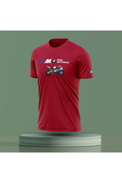 Bulvar Lee Ανδρικό μπλουζάκι με λαιμόκοψη BMW S1000RR με τύπωμα Καλοκαιρινό μπλουζάκι μοτοσικλέτας / μοτοσικλετιστής