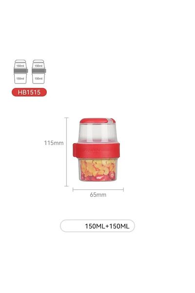 Choice 300ml Double-layer Sealed Compartmented Crisper Box Oatmeal Nut Yogurt Salad Cup Food Storage Box Br