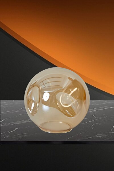 HALL BREATHE 15cm Dalgalı Cam Fanus Sarı Avize, Sarkıt ve Lambader Şık Aydınlatma