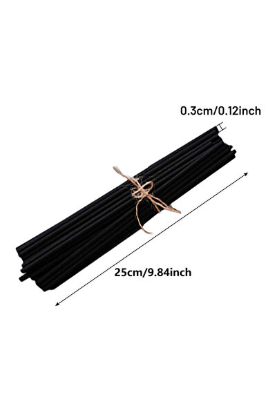 Choice3 Black 3mmx25cm 100Pcs Reed Diffuser Sticks Set 3mm 8inch Fiber Reed D...