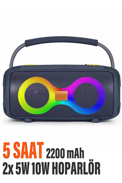 EXENAR Güçlü Bass Bluetooth Hoparlör Ses Bombası 2200 mAh Kablosuz Speaker 5W...