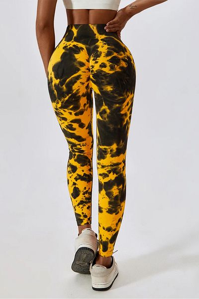 Fizion Splash Pro shapewear fitness leggings, Yellow