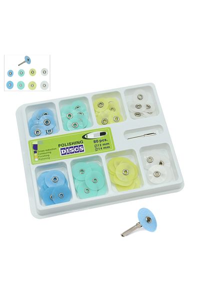 Choice 80pcs 40pcs Or 80pcs/Box Dental Composite Polishing Disc Gross Reduction Contouring Mandrel Stripes