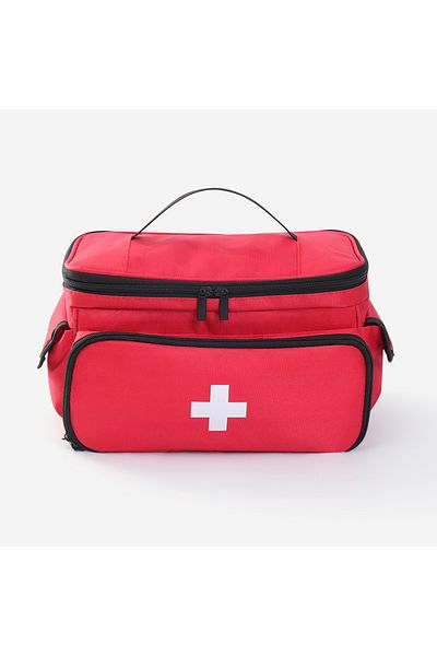 Choice Red Portable Medical Organizer - Compact First Aid Kit Bag for Home, Car & Travel | Waterproof Medic