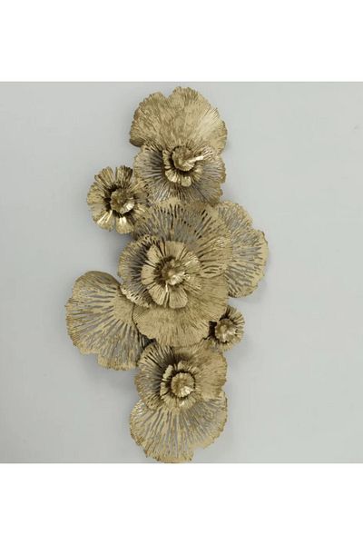 LUXXO Decoratiune de perete, metalica, Ellen, 132x62cm, Auriu