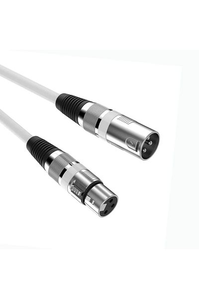 Choice كابل XLR أبيض بطول 3 أمتار، من ذكر إلى أنثى، كابل صوت OFC ثلاثي الدبابيس، رقاقة معدنية مضفرة، محمي لمزيج الميكروفون