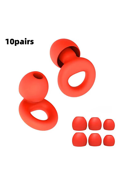 Choice 10 مجموعات من سدادات الأذن الحمراء الهادئة من HUAK لتقليل الضوضاء أثنا...