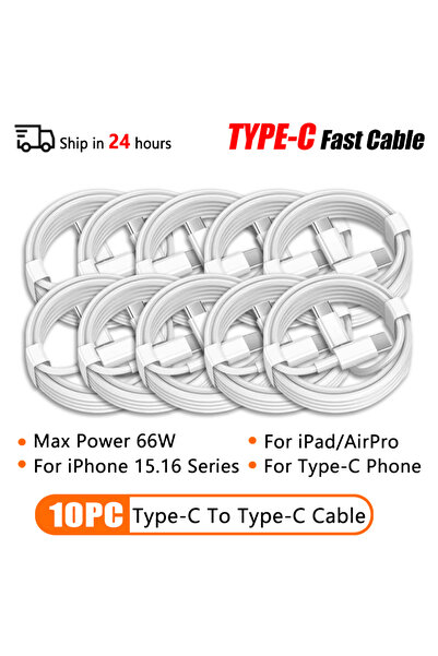 Choice كابل USB Type C-66W بطول 1 متر، 10 قطع، كابل USB Type C PD 30W بقدرة 6...