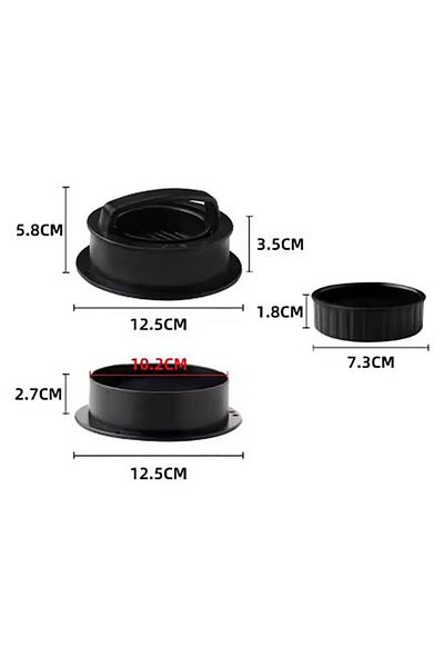 Choice 3 in 1 black 3in1 Round Hamburger Burger Press Beef Grill Food-Grade ABS Hamburger Helper Meat Press