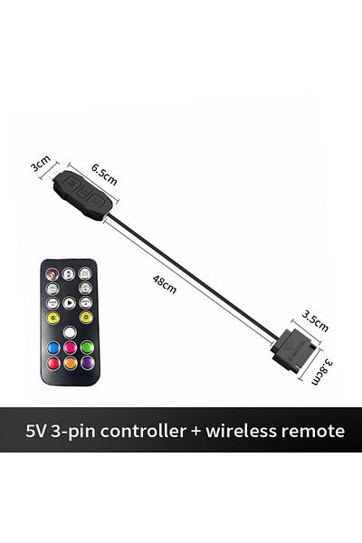Choice b wireless remote LDPCSJARGBController 5V 3pin To SATA Power Supply Mini RGB Controller 3PIN Hub For
