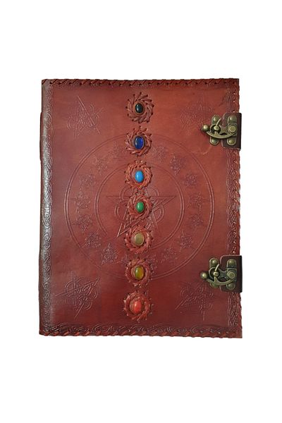 OEM LEATHER JOURNAL | HANDMADE | GRATITUDE JOURNAL "MAGIC OF CRYSTALS" | 33x25 x2.5 cm