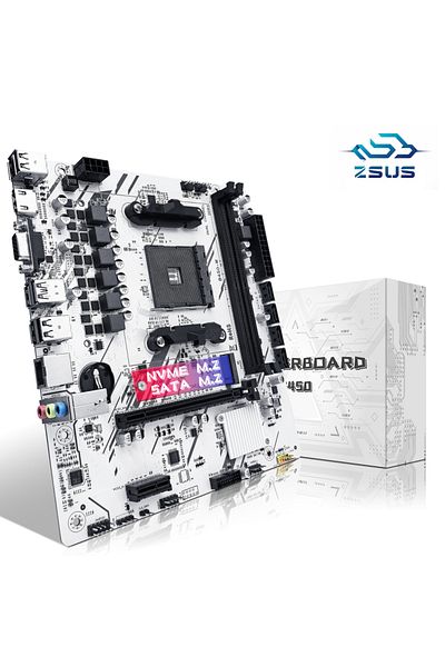 Choice اللوحات الأم ZSUS B450 اللوحة الأم معالج AMD ذاكرة DDR4 ثنائية القناة اللوحة الرئيسية AM4 M.2 NVME (Su