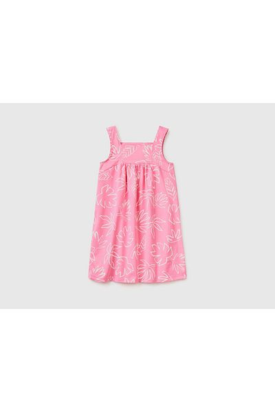 United Colors of Benetton Girls' Printed Pure Cotton Dress