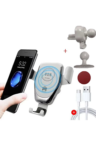 Vikefon شواحن لاسلكية بيضاء بقوة 30 واط، شحن سريع للسيارة، متوافقة مع هواتف آ...