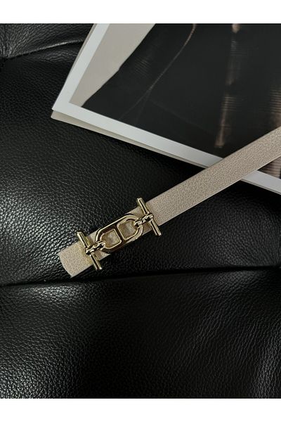 FioriModa Thin Belt with Gold Buckle, Trouser Belt, Shirt Belt, Jacket Belt