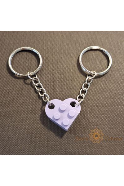 saratremo Set 2 keychains – Complete heart shape, purple