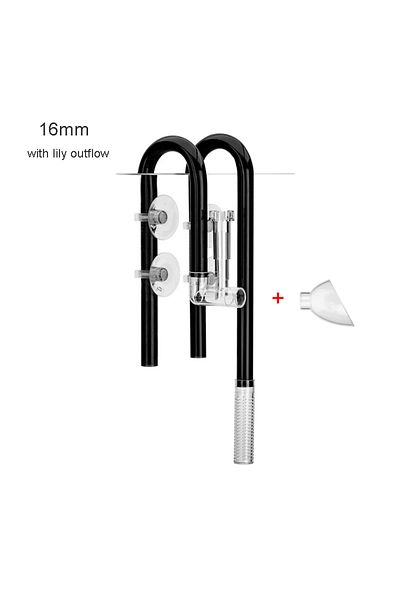 Choice Black 16 lily AQUAPRO Plastic Inflow Outflow Inlet Outlet Skimmer Lily Aquarium Accessories Tank Pip