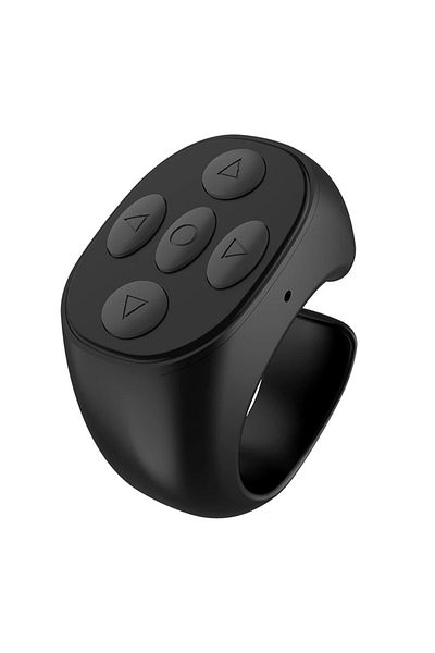 Choice black For TikTok Ring Bluetooth Remote Control Fingertip Selfie Video Controller Automatic Page Turn
