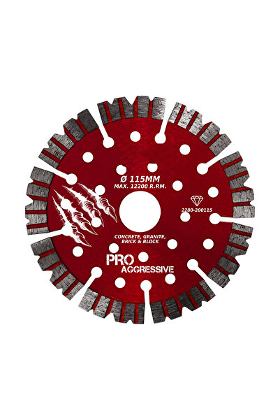 Badem10 115x22.23 mm Turbo Segment Elmas Kesme Diski Avuç Taşlama Seramik Beton Granit Tuğla Blok İçin Uygun