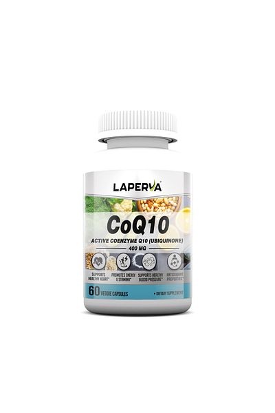 Laperva CoQ10, 60 Veggie Capsules, 400 mg, Heart Health Support, Patients Support