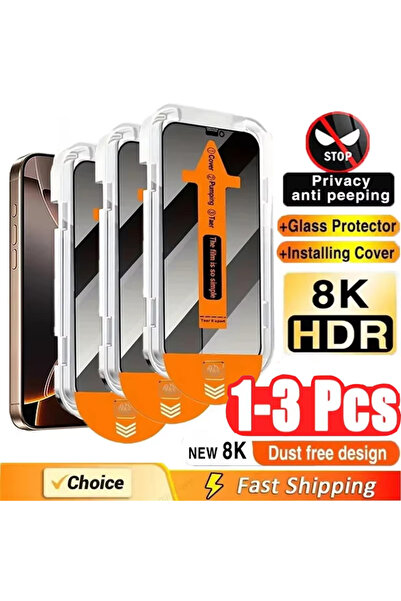 Choice20 قطعة واحدة لهاتف آيفون 16، من 1 إلى 3 قطع، واقي شاشة مضاد للتجسس لحم...