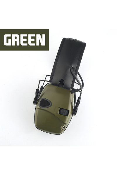 Choice سدادات أذن إلكترونية تكتيكية من هانيويل HL-Green - عازلة للضوضاء ومضخمة للصوت للرماية