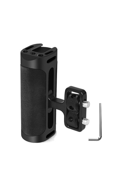 PROBTY 1 Pc Mini Side Handle Handgrip with Cold Shoe Interface and 1/4"-20 Screw Mount for DSLR/Digi