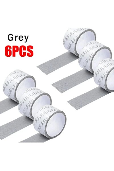 Choice13 6 قطع - رمادي، قطعة واحدة، شريط إصلاح شاشات النوافذ سهل الاستخدام وم...