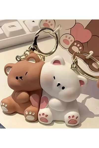 saratremo Set keychains with magnetic teddy bears for couples