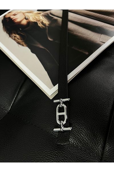 FioriModa Thin Belt with Gold Buckle, Trouser Belt, Shirt Belt, Jacket Belt