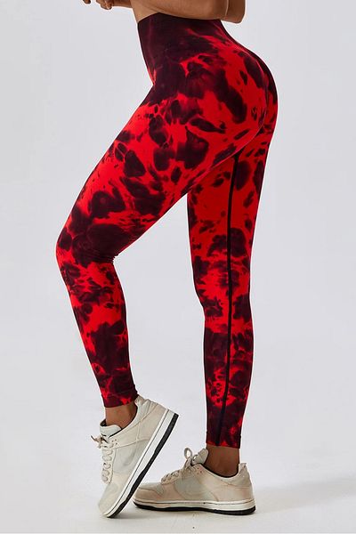 Fizion Splash Pro shapewear fitness leggings, Red