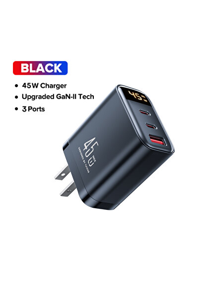 Choice شاحن Tuodes 65w GaN بمقبس أمريكي بقوة 45 واط، يدعم تقنية PPS PD وUSB T...