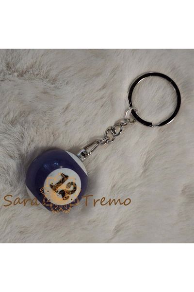 saratremo Billiard Ball Keychain