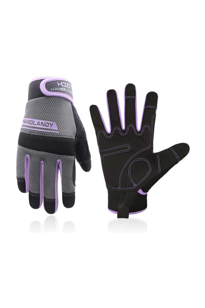 Choice قفازات عمل متعددة الاستخدامات XS HANDLANDY للنساء، قفازات عمل مرنة وجي...