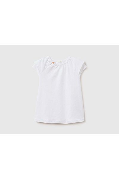 United Colors of Benetton Lightweight Double Sleeve Ruffled Dress for Baby Girls