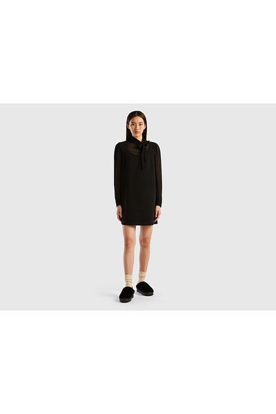 United Colors of Benetton Short Women's Dress with Butterfly Sleeves