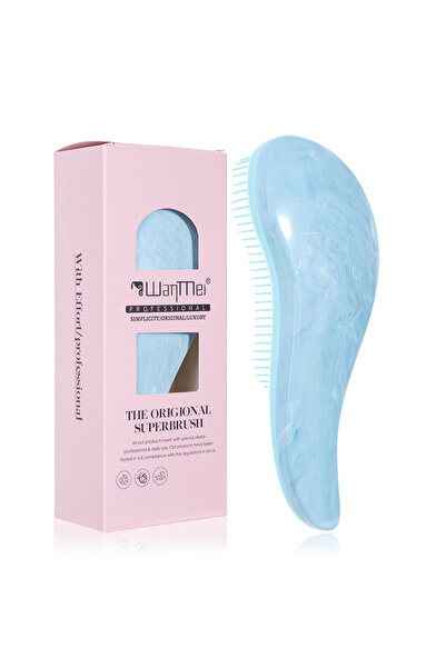 Choice مشط فك التشابك السحري مع صندوق أزرق، قطعة واحدة، مع 4 ألوان، فرشاة تدليك مضادة للكهرباء الساكنة، وسادة هوائية للشعر