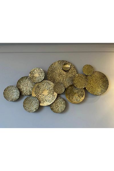 LUXXO Decorațiune de perete metalică, Ares, 135x69cm, aurie