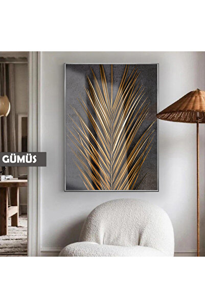 Harikabirev HARİKABİREV | MODEL MACRO DE PALMĂ CU FRUNZE DE AUR NEGRU | TABLA...