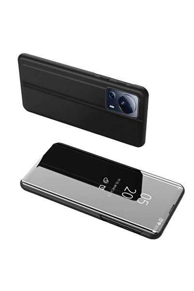 Hurtel Husă lucioasă cu clapă pentru Xiaomi 13 Lite Clear View Case neagră