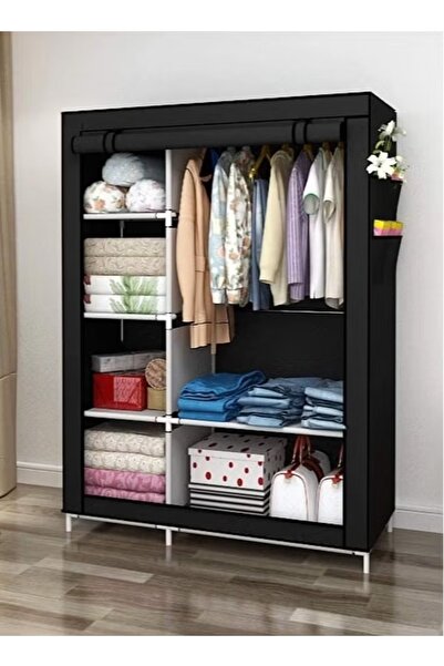 Primo Plus Portable Canvas Fabric Wardrobe Organizer 105x45x165 cm