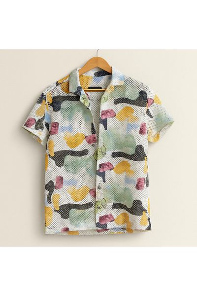 NuhStar Men's Premium Short Sleeve Shirt Half Sleeves | Baggy Shirt | Regular fit | Fit Shirt | 1-color