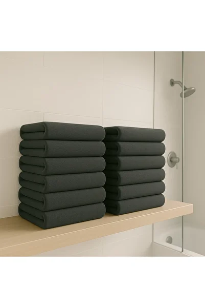 KAYABEY HOME Set of 12 30X30 cm Hand Face Guest Kitchen Sports Towels – 100% Cotton