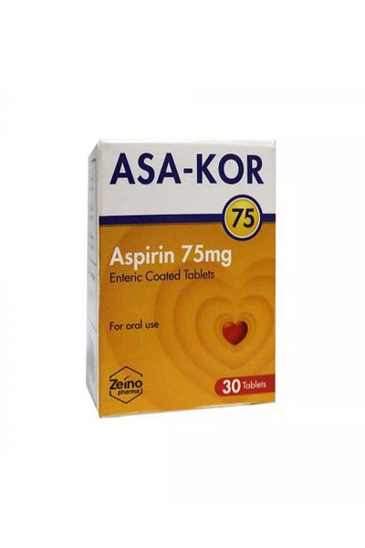 Bayer أقراص آسا-كور 75 المغلفة معويًا، 30 قرصًا