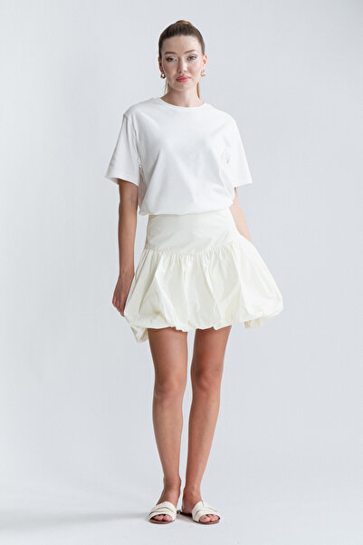 SEPANU COLLECTION Women's Parachute Fabric Yellow Mini Balloon Skirt