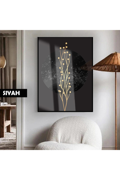 Harika bir ev HARIKABİREV | ZLATNA SILUETA BILJKE APSTRAKTNI MODEL 01 | UOKVI...