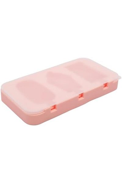 mastergold Light Pink Ice Cube Tray 3 Cube Mold Durable and Easy Release Perfect for Home or Party Use