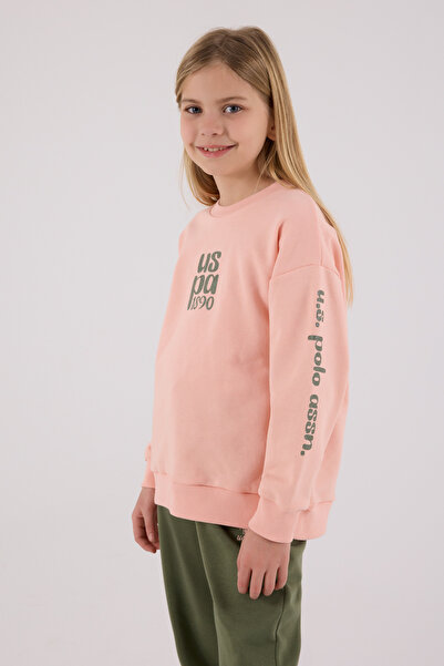 U.S. Polo Assn. Lisanslı Kız Çocuk Alt Üst 2 Parça Eşofman Takımı