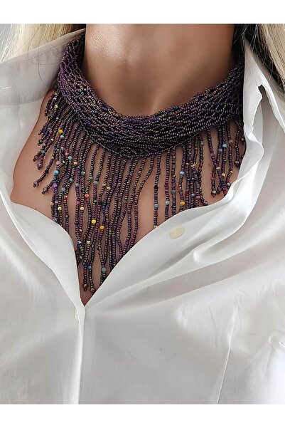 Eva Takı Store Şal Fular Model Bohem Otantik El Yapımı Kolye