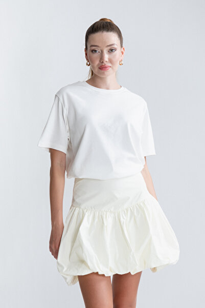 SEPANU COLLECTION Women's Parachute Fabric Yellow Mini Balloon Skirt